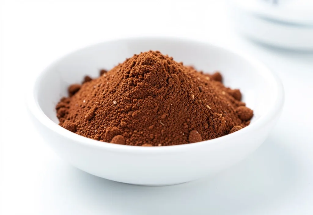 Maca root powder macro detail